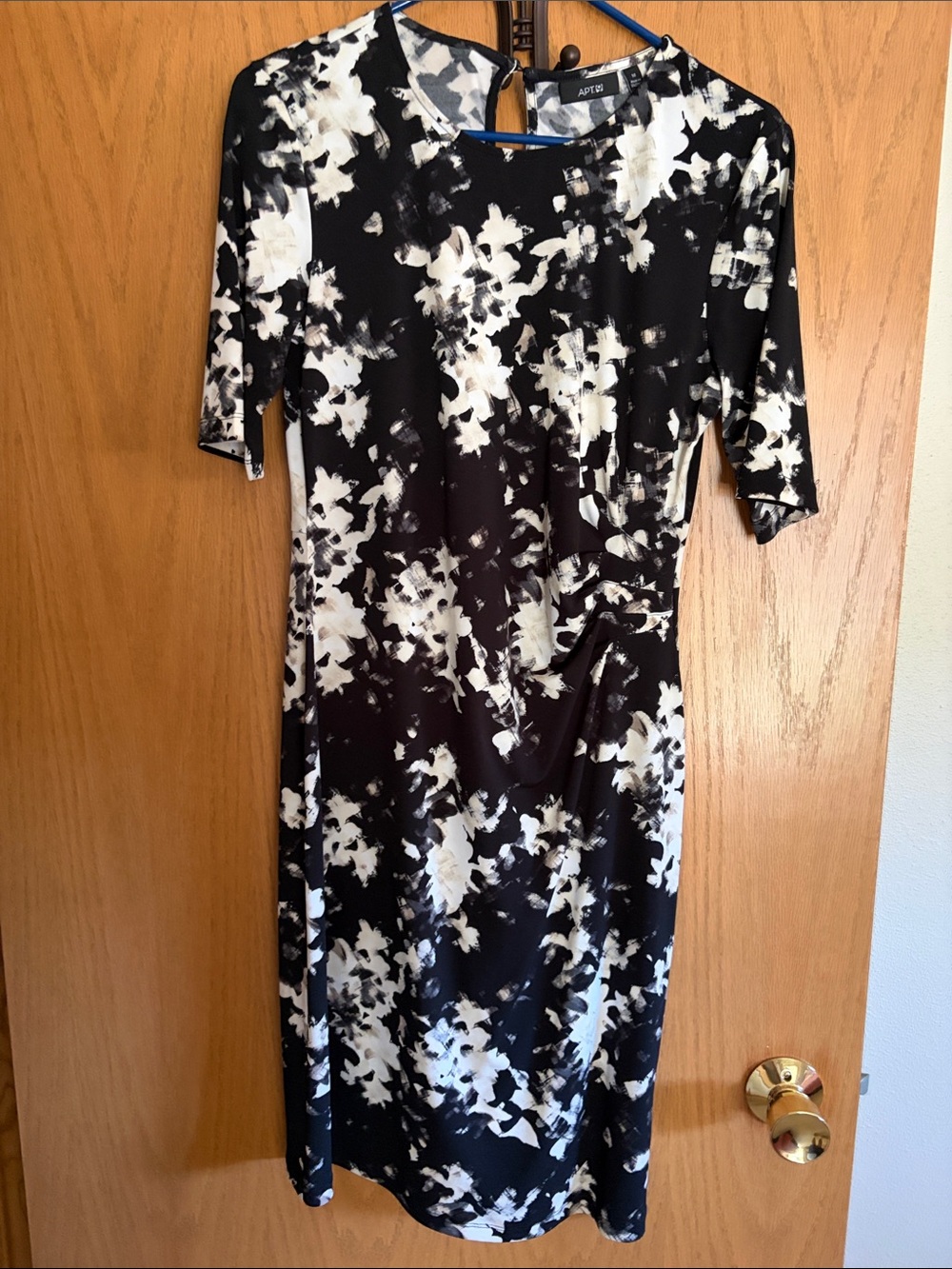 Apt. 9 Black & White Floral Midi Dress